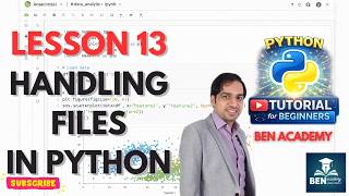 Python for beginners - Lesson 13: File Handling Tutorial for Beginners | Read, Write & Append Files