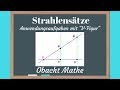 Strahlensätze: Anwendungsaufgaben mit V-Figur vorgerechnet | schnell&einfach erklärt | ObachtMathe