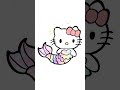 How to draw Mermaid Hello Kitty easily 🐚🧜🏻‍♀️