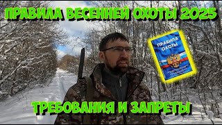 Правила весенней охоты 2025