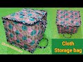 DIY Cloth Storage Bag || Wardrobe Organizer, Saree, Blanket, Winter cloth storage bag making idea