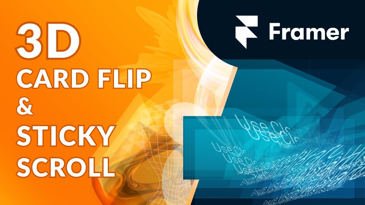 3d Card Flip Sticky Scroll Animation In Framer Free File Youtube