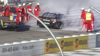 [Fan View] 2017 NASCAR Cup Pocono Reed Sorenson Fire After Race