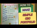 How to make a simple CBC portfolio