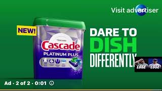 Cascade Platinum Plus July 2023 YouTube Ad