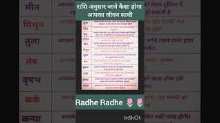 राशि अनुसार जाने कैसा होगा आपका जीवन साथी #rashi #love #astrologic #vastujyotish #astology#trending