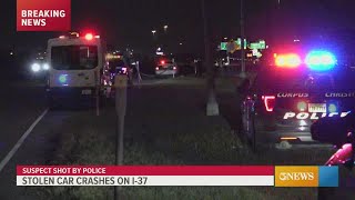 Corpus Christi police officer shoots suspect who possibly pulled weapon out after chase, officials s