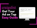 How to Get Your Craigslist Ad on Top !