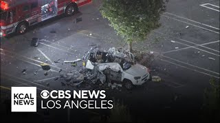 SUV inexplicably explodes in Van Nuys parking lot