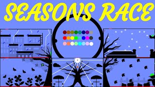 24 Marble Race EP. 19: Seasons Race (by Algodoo)