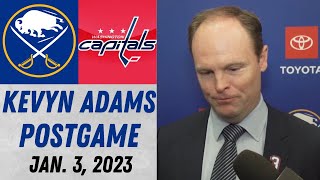 Kevyn Adams Postgame Interview vs Washington Capitals (1/3/2023)