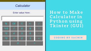 Calculator in Python using Tkinter | GUI Calculator in Python