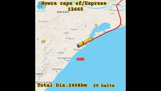 #Howra To Kanyakumari 🚂🚃🚃🚃#Howra cape sf/Express 😘😘_-weekly Train 🚂🚃🚃 \u0026-_Train map route video 😀