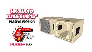 HK AUDIO ELIAS SUB 15 PASSIVE VERSION | 15 INCH SUB | FULL PLAN