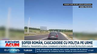 Șofer român filmat în Ungaria când sare dintr-o mașină în mers, ca să scape de polițiști