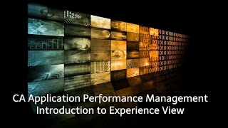 CA APM: Introduction to Experience View