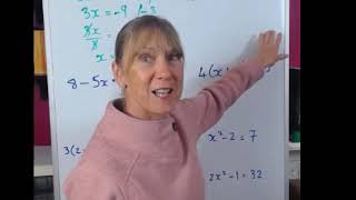 Solving equations - Part 2 - solving basic equations with two unknown terms.