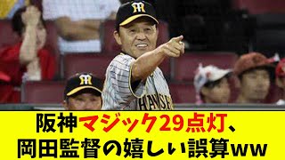 阪神マジック29点灯、岡田監督の嬉しい誤算ww【なんJ反応】