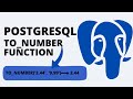PostgreSQL: To_Number Function | To_Number Function in PostgreSQL | PostgreSQL Database Tutorial
