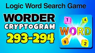 WORDER Logic Word Search Game level 293 294