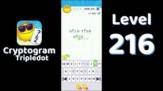 Cryptogram Tripledot Level 216 Answer | SolutionGuruji