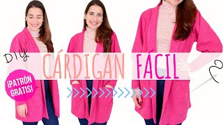 Cose conmigo este CÁRDIGAN con PATRONES GRATIS y DESCARGABLES de Mood Fabrics! - DIY Cardigan