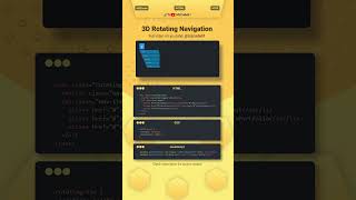 3D Rotating Navigation Menu Hamburger Style – HTML, CSS & JavaScript Tutorial