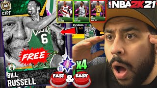 HOW TO EASILY GET A FREE INVINCIBLE DARK MATTER BILL RUSSELL AND 30 FREE OPALS IN NBA 2K21 MYTEAM