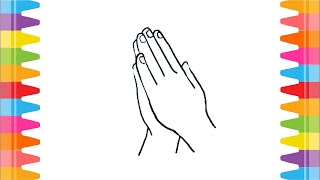 How to Draw Hand Praying | Easy Drawings