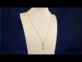 Stunning  3 Stone CZ  Sterling Silver 18 inch Necklace