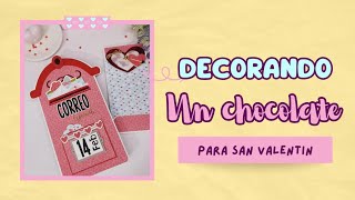 Decorando un chocolate ✂️#tutorial de #scrapbooking #papercraft  |Creatividad para San Valentín|