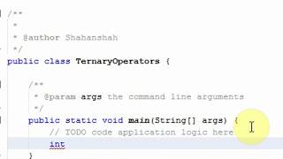 Java Tutorials- Ternary Operators in Java 2017 HD