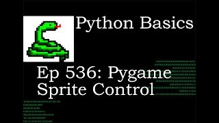 Python Basics Tutorial Pygame Sprite Object Control