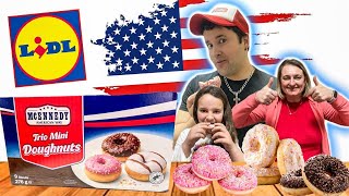 Provando DONUTS AMERICANO DO LIDL 🍩 🇺🇸