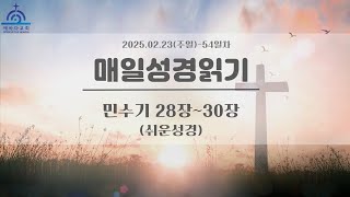 2025/02/23/주일 - 54일차 매일성경읽기(쉬운성경) 민수기 28장-30장