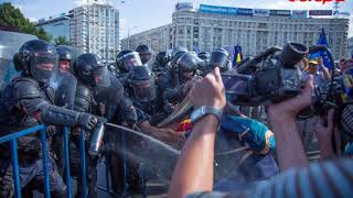 Protestul Diasporei - Momentul în care jandarmii au aruncat cu gaze lacrimogene