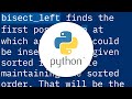 Binary search (bisection) in Python
