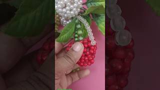 পুতির লাল ও সাদা আপেল।🍏🍏beads Apple।#youtubeshorts#shorts #beads #পুতিরকাজ #moukooking\u0026crafting