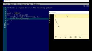 Qbasic Program to print the pattern #qbasic , #print_string
