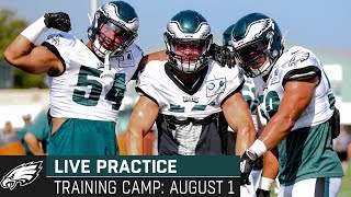 Jason Kelce, Rasul Douglas, & More Practice During Training Camp | Eagles Livestream