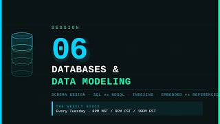 The Weekly Stack #06 — Databases & Data Modeling