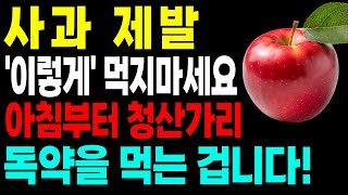 아침에 금사과도 이렇게 먹으면 청산가리 맹독을 먹는겁니다! 특히나 이런분들은 더 조심하셔야 합니다! 사과와 최악의 궁합 음식 5가지, 최고의 궁합 5가지, 사과의 효능 총 정리