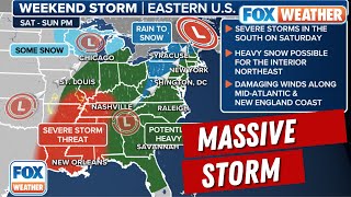 Massive Weekend Storm To Slam Eastern US With Damaging Winds, Severe Storms, Snow