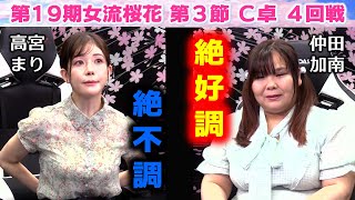 【麻雀】第19期女流桜花Aリーグ第３節C卓４回戦