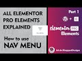 How to Use the Navigation Menu Tutorial | Elementor Pro Elements