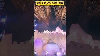 【旭川冬まつり】③3000発の打ち上げ花火が荘厳な仕上がりで最高傑作🎆 ホントに最高〜👍 北海道旭川市☃️  #ninjya #shorts #旭川冬まつり #花火 #旭川市 #hokkaido