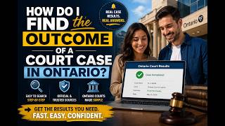 How do i find the outcome of a court case in Ontario