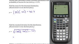 Binomial Distributions: Mean and Standard Deviation: No Context
