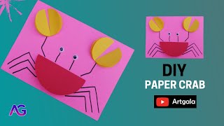 How to Make a Paper Crab | Easy Origami Paper Craft Ideas for Kids | Artgala