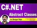 Abstract Classes in C#.NET | C#.NET Tutorial | Mr. Bangar Raju